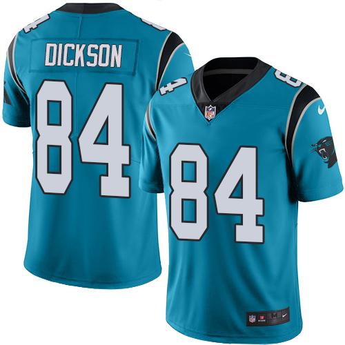 Nike Panthers #84 Ed Dickson Blue Men's Stitched NFL Limited Rush Jersey - Click Image to Close